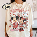 Retro Mickey & Minnie Valentine Couple Shirts, Disney Valentine on Main Street Shirt, Happiest Place on Earth Lovers, Disney Xmas Couple Tee