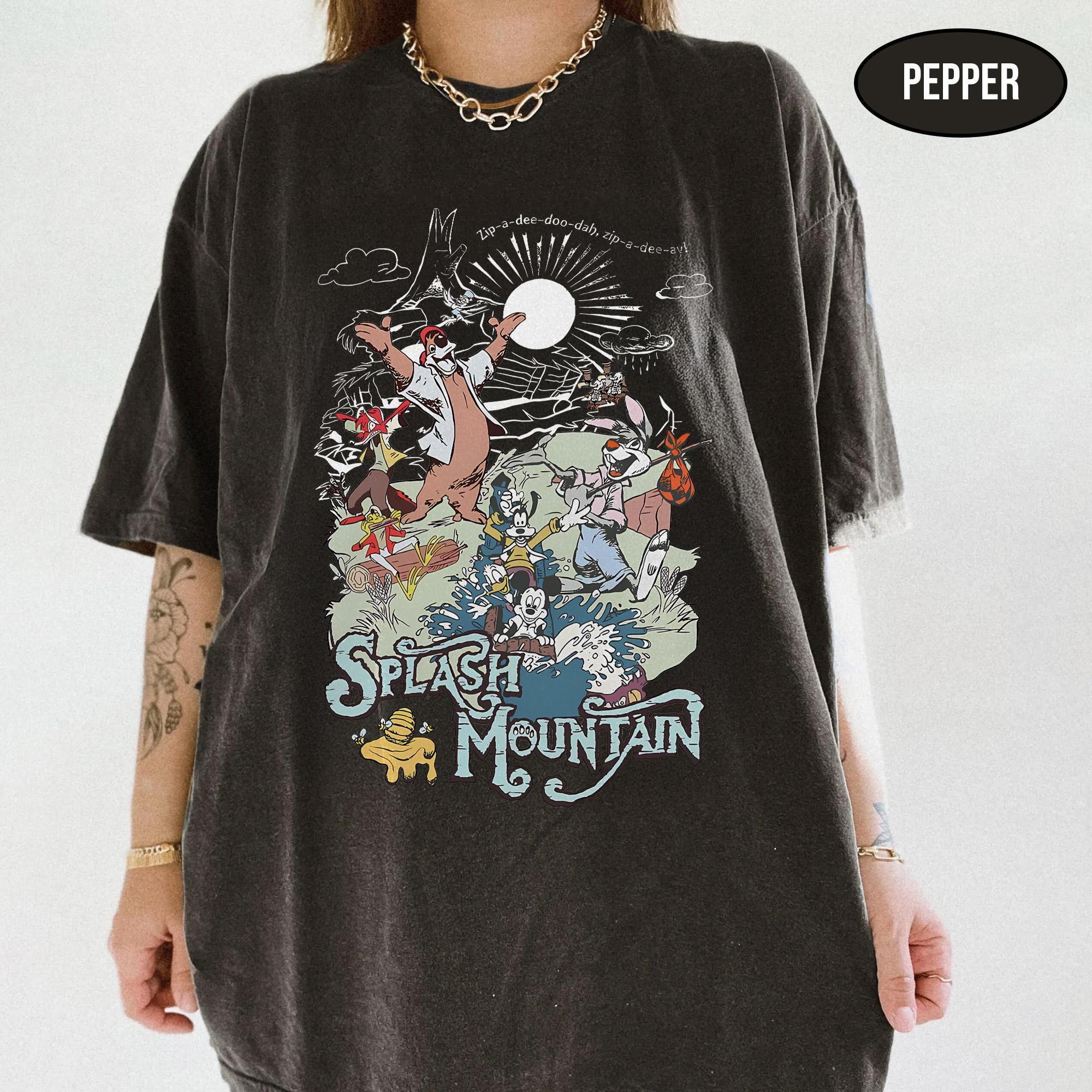 Comfort Colors Vintage Splash Mountain Shirt, Retro Disney Ride Tee, Classic Disney Characters, Park Nostalgia Trip 2026 Shirt