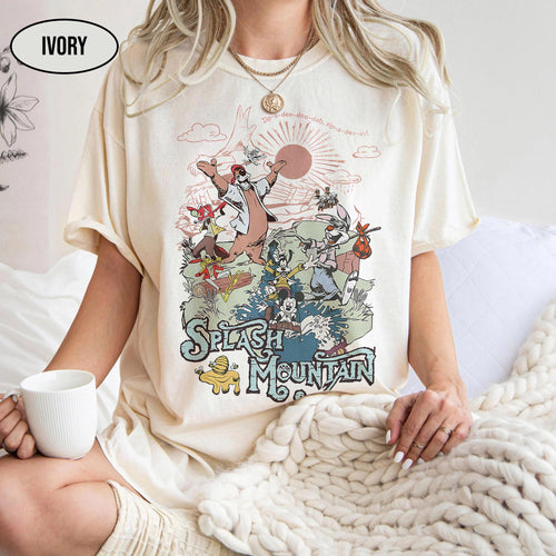 Comfort Colors Vintage Splash Mountain Shirt, Retro Disney Ride Tee, Classic Disney Characters, Park Nostalgia Trip 2026 Shirt