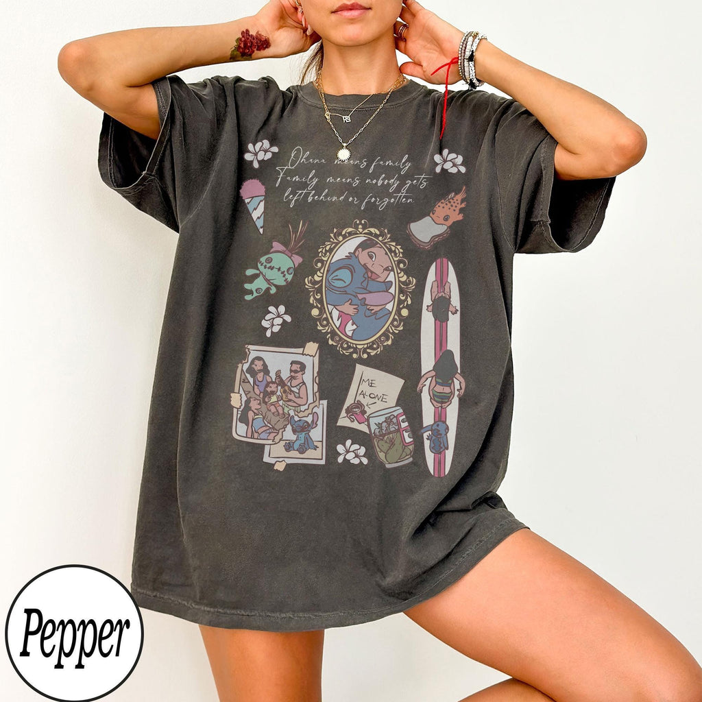 Disney Blue Monster T-Shirt, Magical Cartoon Character Shirt, Theme Park Outfit, Stitch and Lilo Inspired Tee, Disney Ohana Family Means Tee