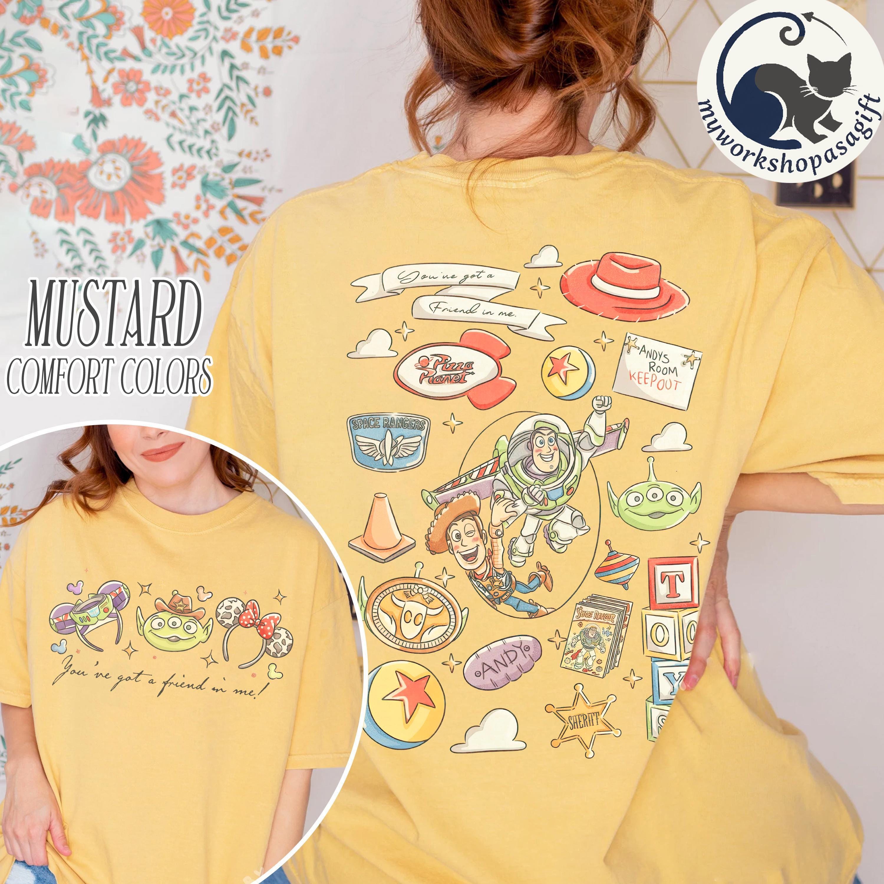 Disney Pixar Toy Story Comfort Colors Shirt, Woody Buzz Rex Hamm Tee, Pizza Planet Shirt, Disneyland Magic Kingdom Trip Tee