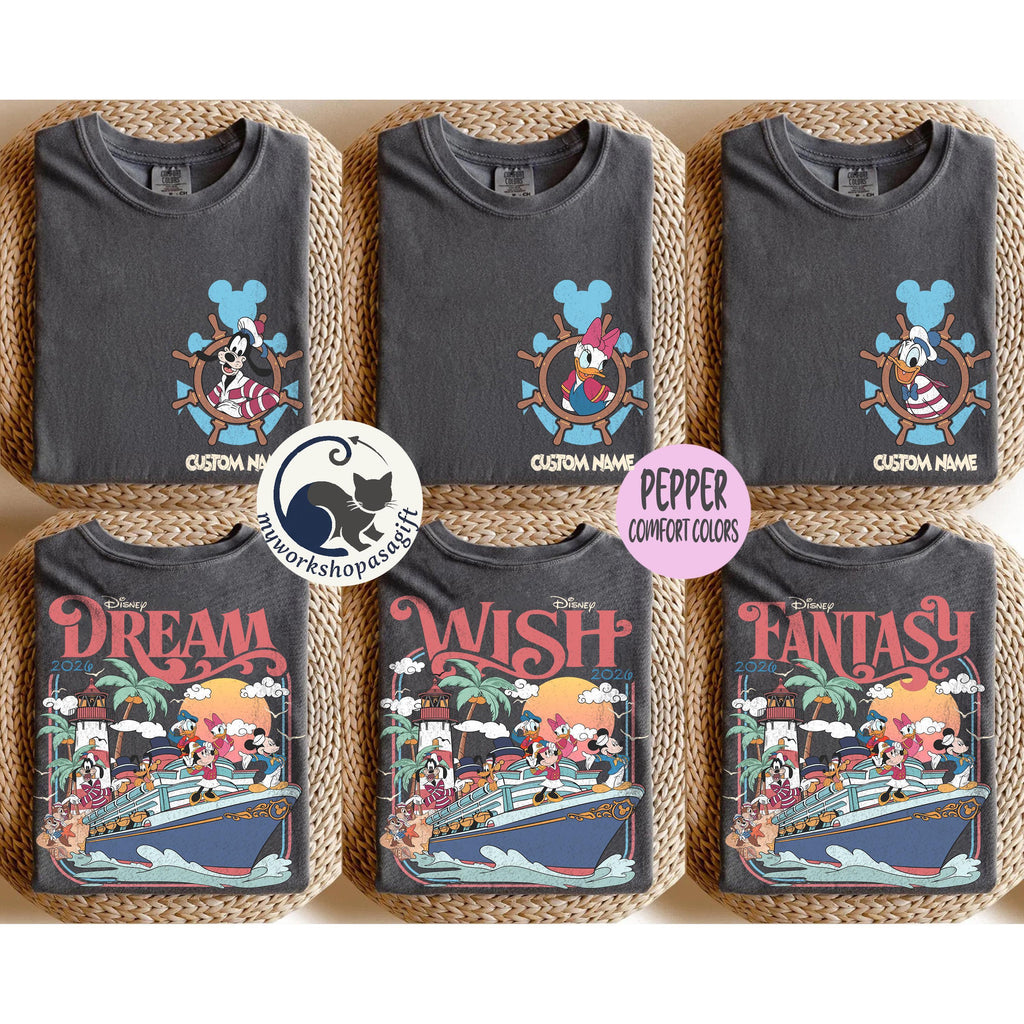 Personalized Disney Cruise 2026 Shirts, Disney Cruise Squad Shirt, Mickey and Friends Cruise Tee, Disney Cruise Trip Shirt