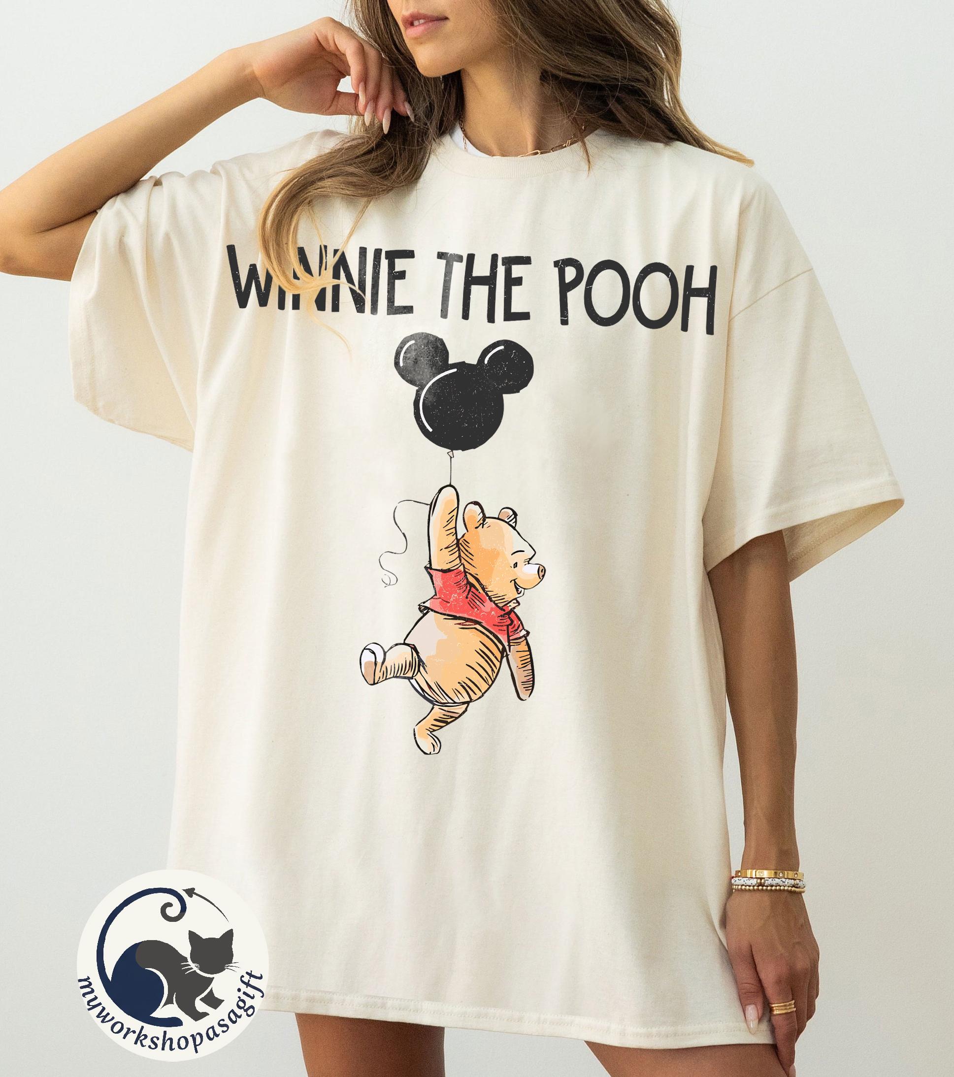 Pooh Bear Comfort Colors Shirt, Winnie The Pooh Shirt, Disney Trip Tee, Pooh Bear Tee, Mickey Ears Balloon Shirts, Disneyland Shirt