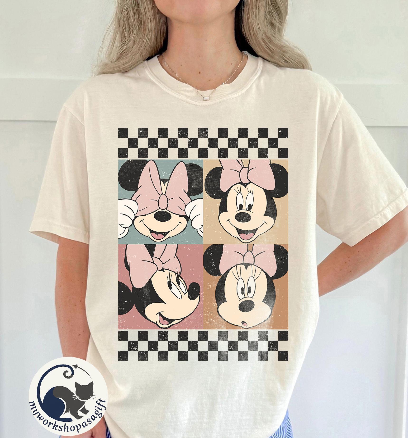 Retro Mickey and Friends Checkered Shirt, Disneyworld Family Vacation Shirts, Disneyland Family Trip Shirt, Magic Kingdom Shirt, Disney Tee