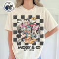 Retro Mickey Minnie Shirts, Retro Mickey and Friends Shirt, Retro Disney Trip Shirt, Checkered Mickey Shirt, Disney Family Vacation Shirt