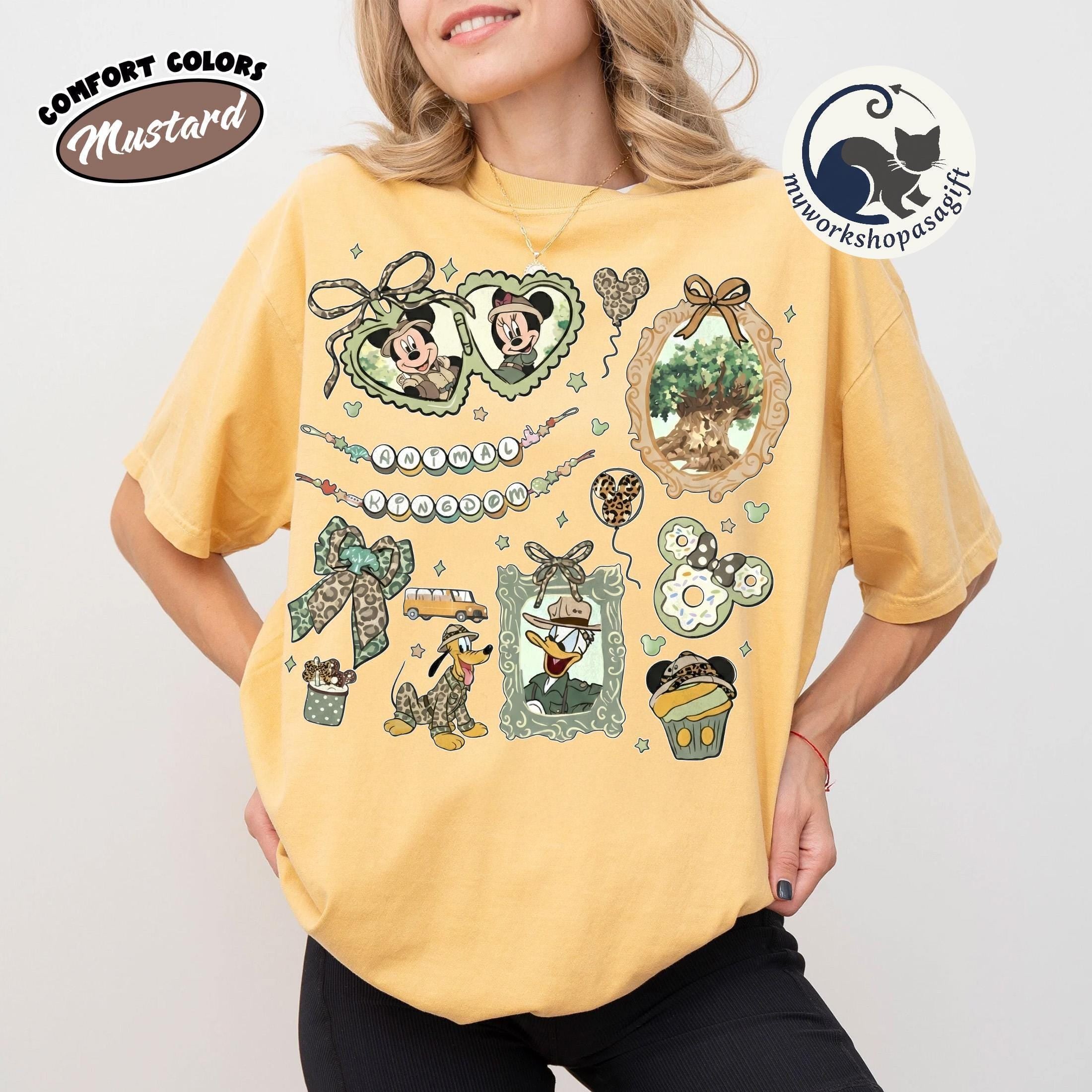 Coquette Bow Disney Animal Kingdom Shirts, Mickey & Friends Safari Mode Girls Trip Tee, Girly Aesthetic Disney Shirt, Disney Family Trip Tee