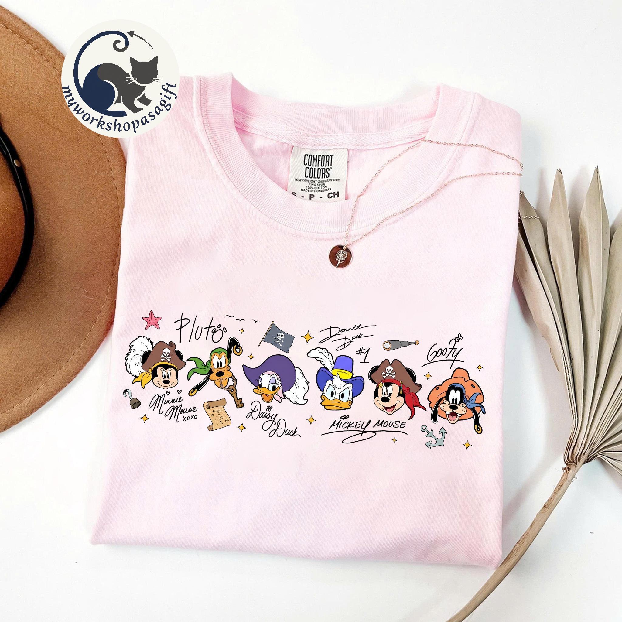 Disney Pirates Mickey & Friends Signatures Shirt, Yo Ho A Pirate’s Life For Me Tee, Pirates of the Caribbean Shirt, Disney Cruise Trip Shirt