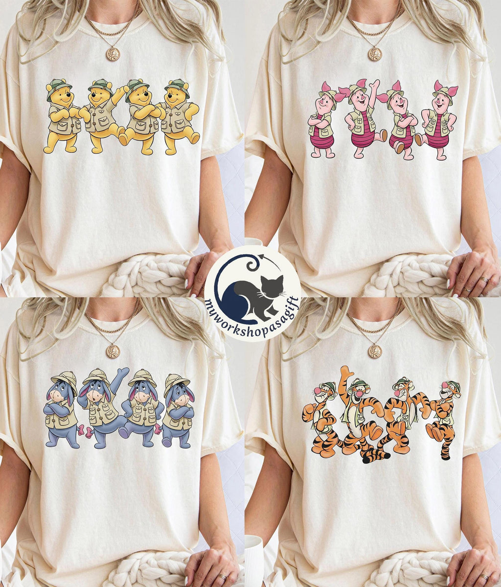 Disney Winnie the Pooh Animal Kingdom Shirt, Tigger Eeyore Piglet Safari Tee, Wild Life Adventure, Walt Disney World Family Matching Trip