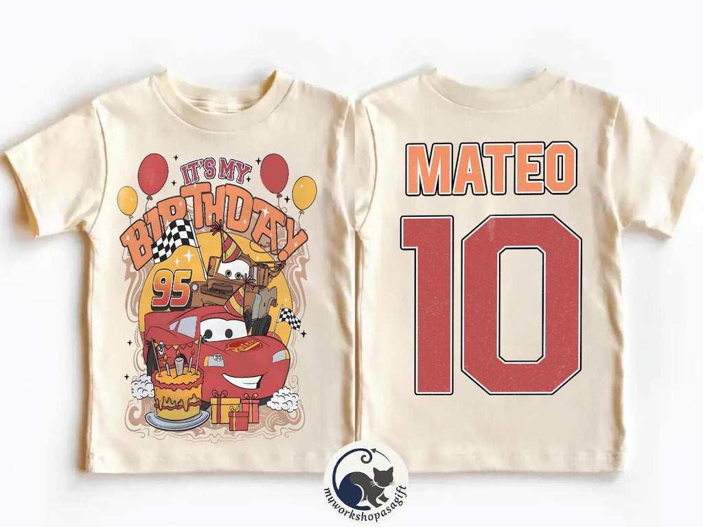 Lightning McQueen Birthday Boy Shirt, Disney Cars Birthday Tee, Custom Pixar Racing Birthday Shirt, McQueen Birthday Kid Tee