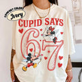 Retro Comfort Colors® Cupid Says 67 Disney Valentine Shirts, Mickey & Minnie Cupid Birthday Tee, Valentine Gift for Her, Disney Couple Shirt