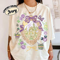 Retro Watercolor Coquette Bow Disney Mardi Gras Shirt, Mardi Gras Castle Tee, Let the Good Times Roll, New Orleans Fleur de Lis Shirt
