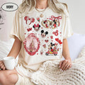 Comfort Colors Coquette Bow Mickey & Minnie Valentine Shirt, Magical Castle Tee, WDW Valentine Gift for Her 2026, Happy Valentine's Day 2026