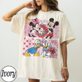 Comfort Colors Disney Valentine Shirt, Mickey and Friends Love Shirt, Cute Pink Cartoon Couple Tee, Romantic Valentine Gifts, Disney Shirts