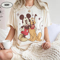 Comfort Colors Mickey & Friends Shirt, Retro Mickey and Pluto Tee, Family Vacation Matching Shirts, Disney Trip Gift Tee, Mouse Family Shirt