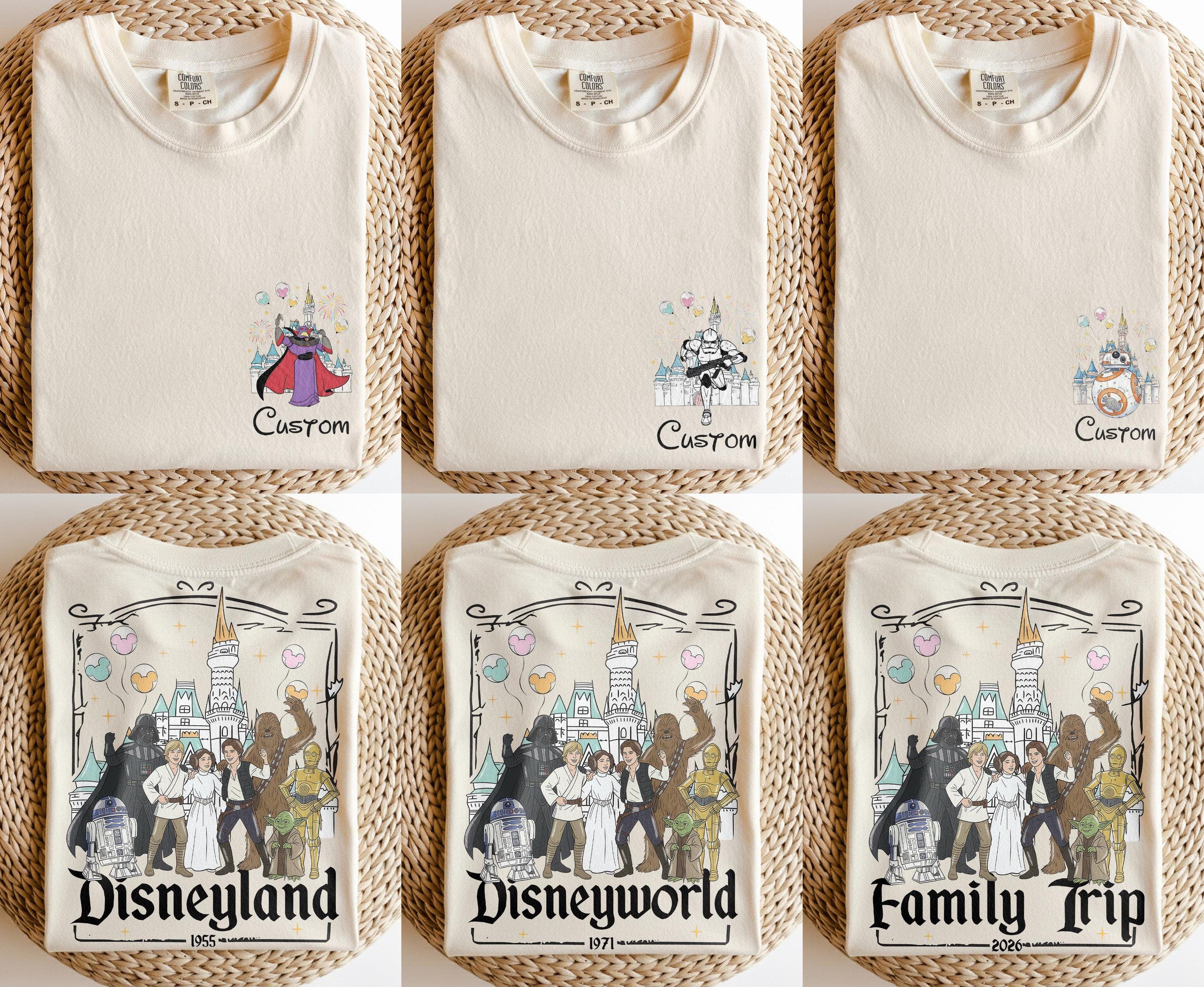 Custom Star Wars Family Matching Shirts, Retro Disney Trip 2026 Shirt, Custom Disney Family 2026 Shirts, Disney Family Vacation Shirts
