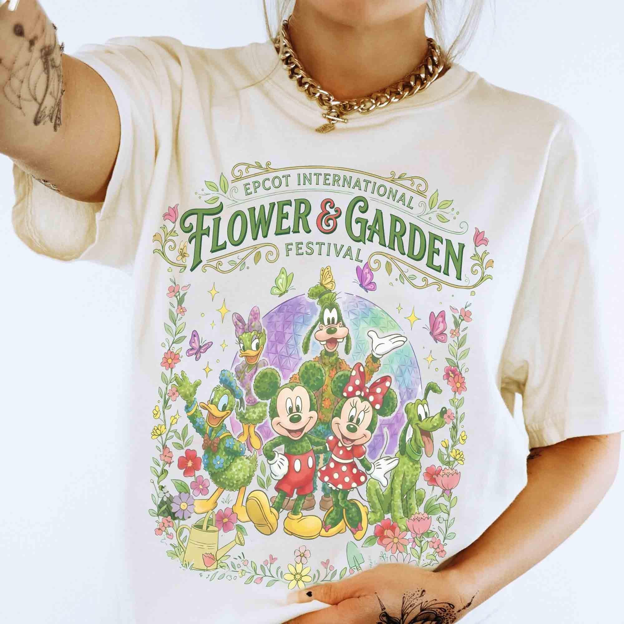 Disney Epcot International Flower and Garden Festival 2026 Shirt, Mickey & Friends Gardener Tee, WDW Disneyland Family Vacation Trip