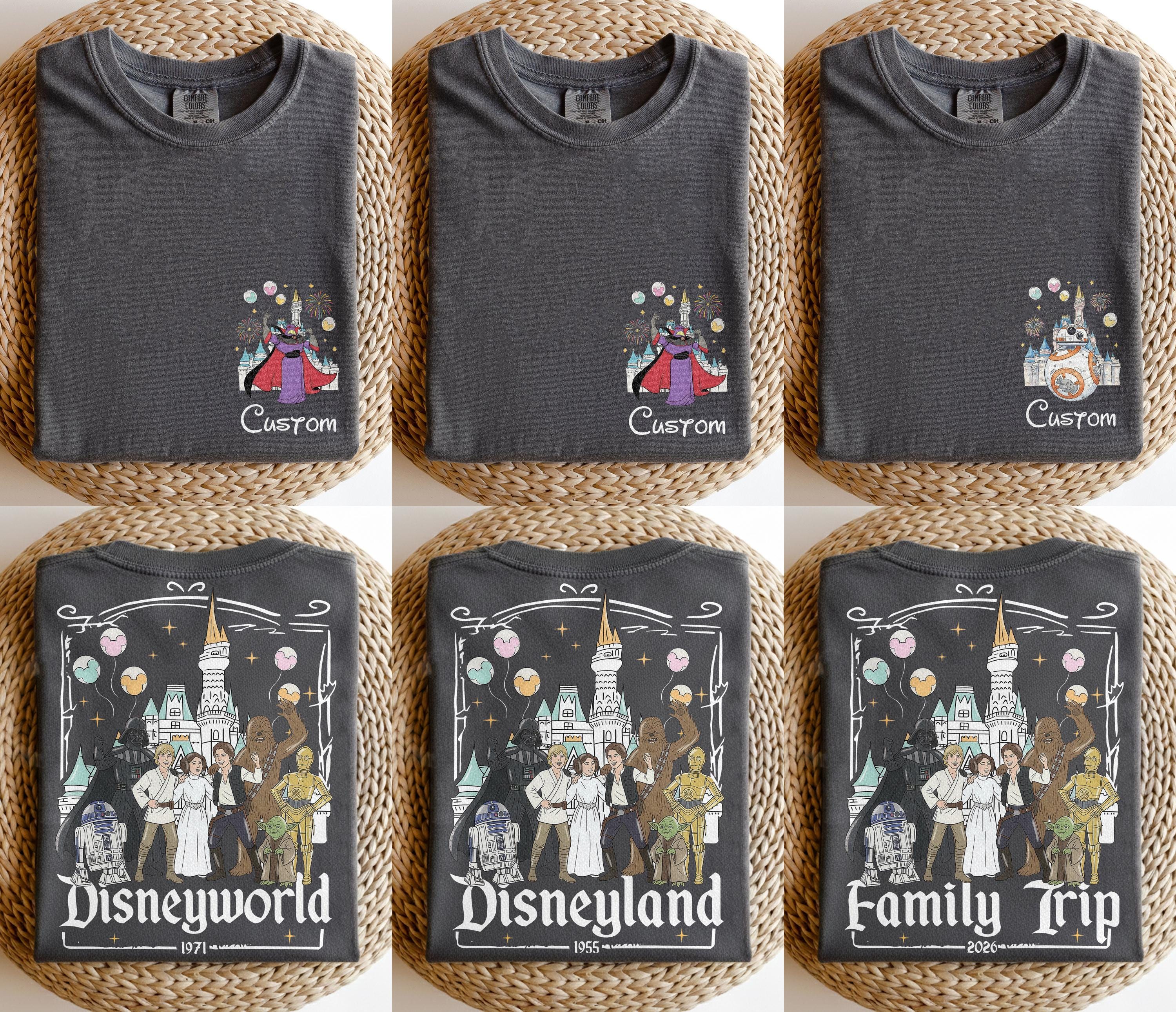 Custom Star Wars Family Matching Shirts, Retro Disney Trip 2026 Shirt, Custom Disney Family 2026 Shirts, Disney Family Vacation Shirts