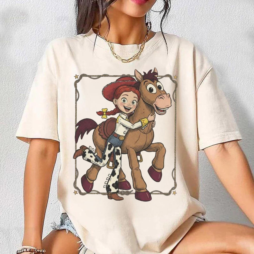 Frame Toy Story Jessie Bullseye Shirt, Jessie Cowgirl Tee, Disney Western Cowgirl T-Shirt, Disneyland Girl Trip Tee, Disney Pixar Outfits