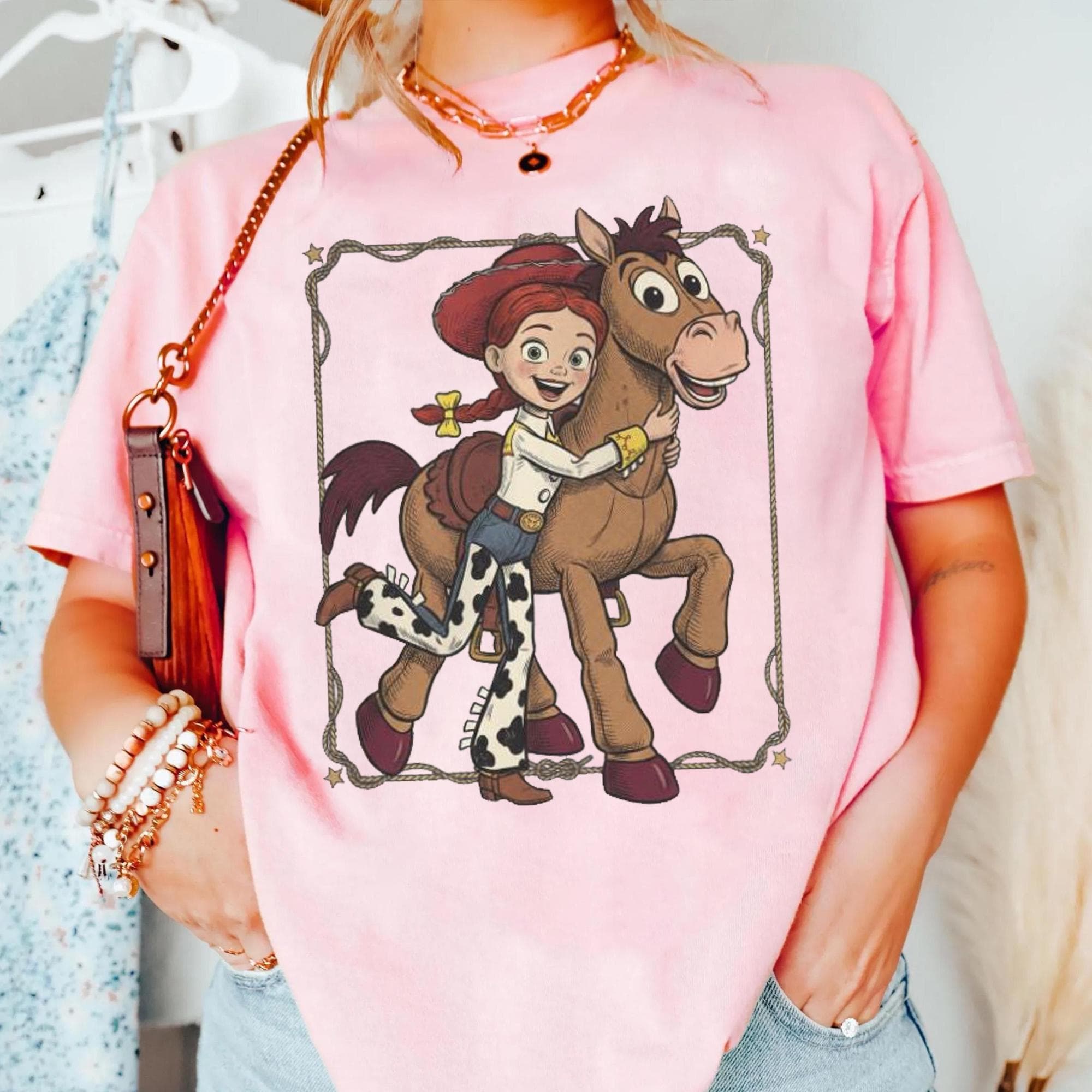 Frame Toy Story Jessie Bullseye Shirt, Jessie Cowgirl Tee, Disney Western Cowgirl T-Shirt, Disneyland Girl Trip Tee, Disney Pixar Outfits
