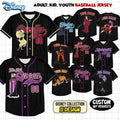 Custom Disney Villains Halloween Collection Baseball, Personalized Maleficent Evil Queen Ursula Cruella Baseball Jersey for Halloween Family
