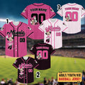 Personalized Minnie Baseball Jersey, Cute Minnie Matching Jersey, Custom Disneyland Shirt, Birthday Baseball Team, Gift For Disney Fan