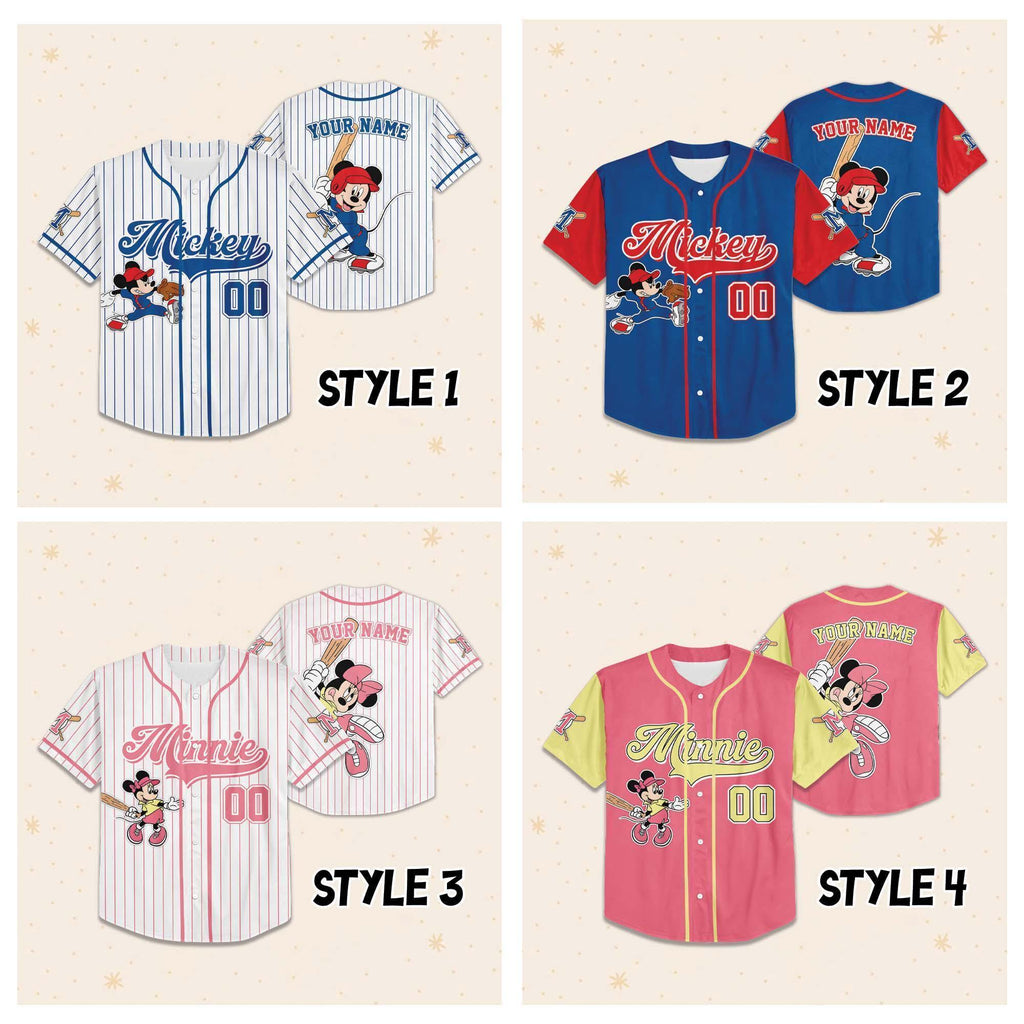 Custom Name & Number Disney Mickey and Friends Special Baseball Collection, Choose Style Jersey, Disneyland Birthday Gift, Disney Lover