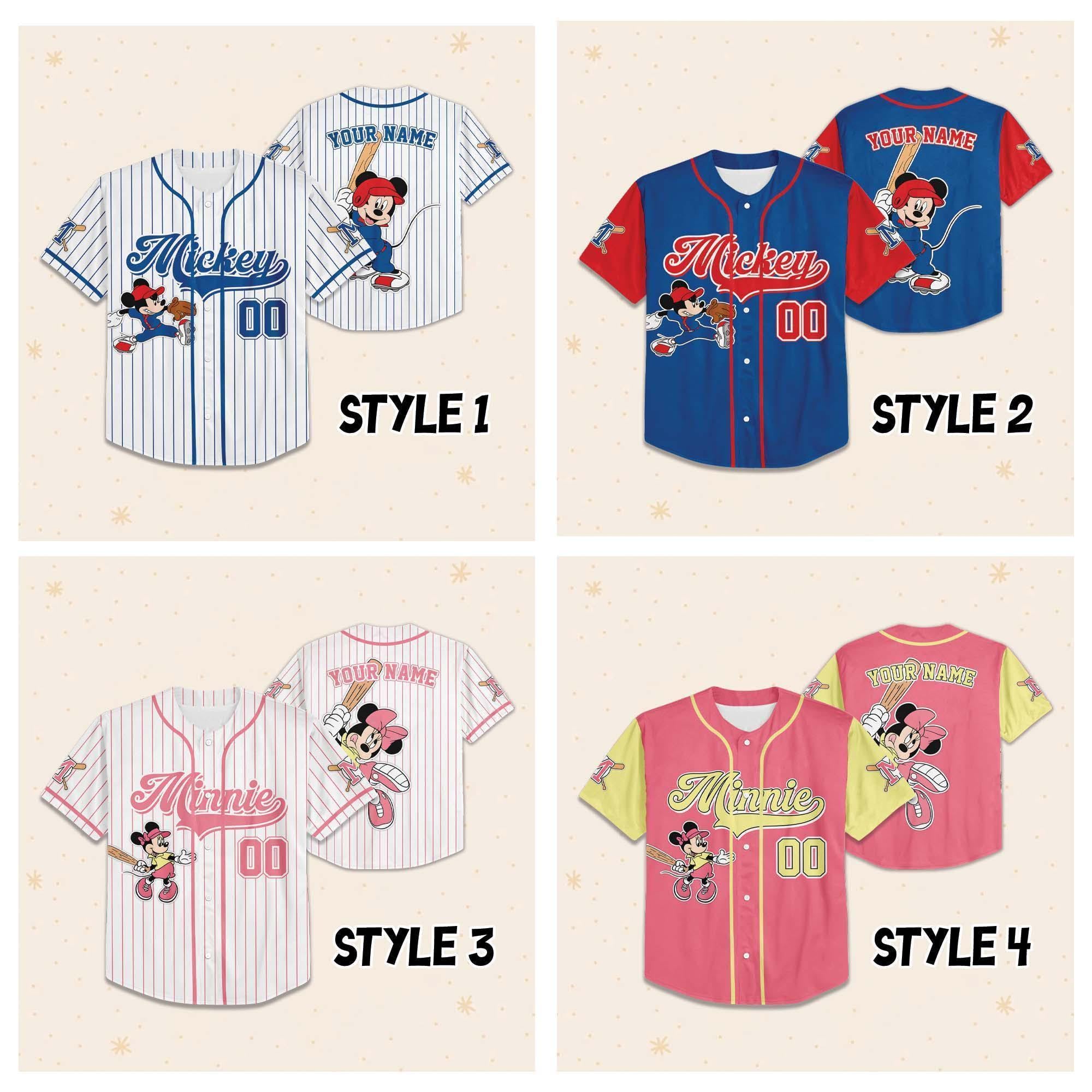 Custom Name & Number Disney Mickey and Friends Special Baseball Collection, Choose Style Jersey, Disneyland Birthday Gift, Disney Lover