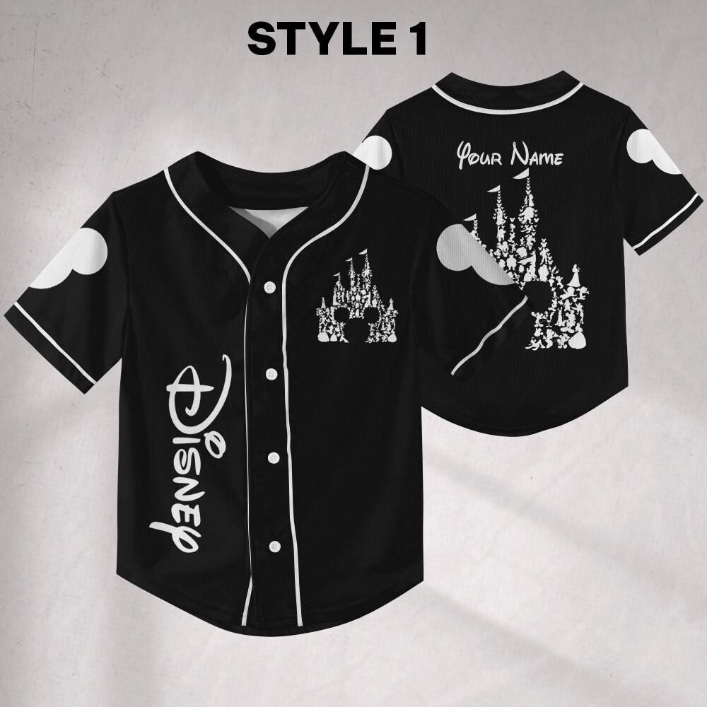 Custom Disney Baseball Jersey Team Disneyland, Kid Youth Adult Disney Shirt, Disneyworld Trip Outfit, Gift for Disney Fans
