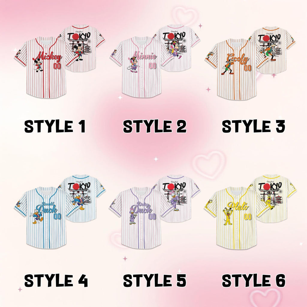 Custom Disneyland Tokyo Mickey and Friends Kimono Jersey, Disney Matching Family Jersey, Disneyland Japan Trip Tee, Girl Trip Outfits