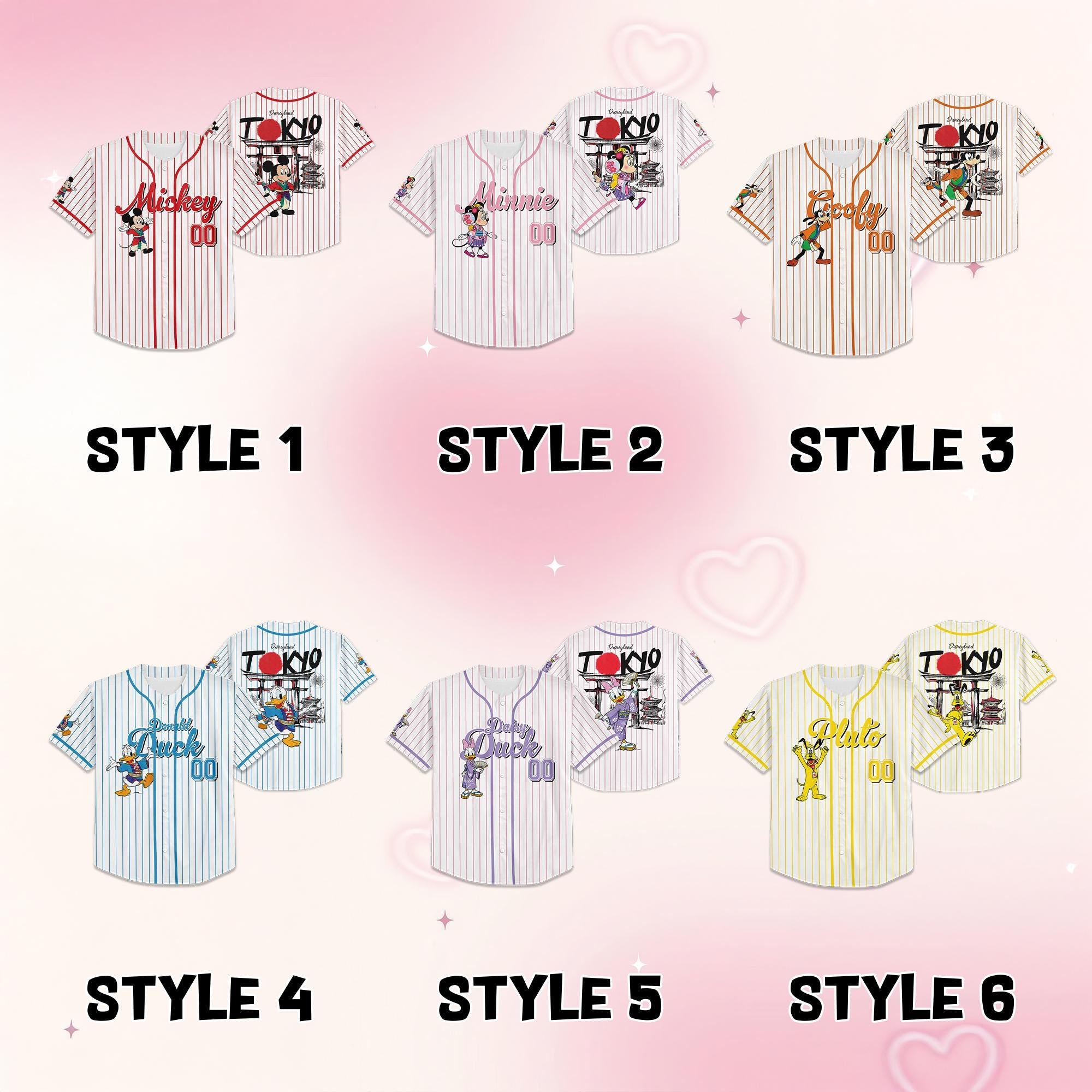 Custom Disneyland Tokyo Mickey and Friends Kimono Jersey, Disney Matching Family Jersey, Disneyland Japan Trip Tee, Girl Trip Outfits