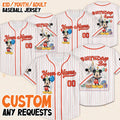 Custom Disney Mickey Mouse Birthday Collection Baseball Jersey, Disney Mickey Birthday Jersey, Disneyland Team Matching Outfit