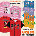 Custom Disney Mickey and Friends Baseball Jersey, Disneyland Vacation Matching Baseball Team, Mickey Mouse Birthday, Gift for Fans