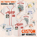 Custom Disney Mickey & Friends Baseball Jersey, Disneyland Trip Jersey, Baseball Team, Mickey Mouse Birthday, Gift for Disney Fans