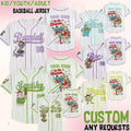Custom Disney Monster Inc James Sullivan Cyan Christmas Baseball Jersey, Xmas Baseball Team Jersey, Birthday Gift for Monster Inc Family