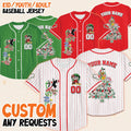 Custom Disney Mickey and Friends Collection Christmas Jersey, Mickey Christmas Jersey, Kids Birthday Jersey, Mickey Santa Claus Christmas