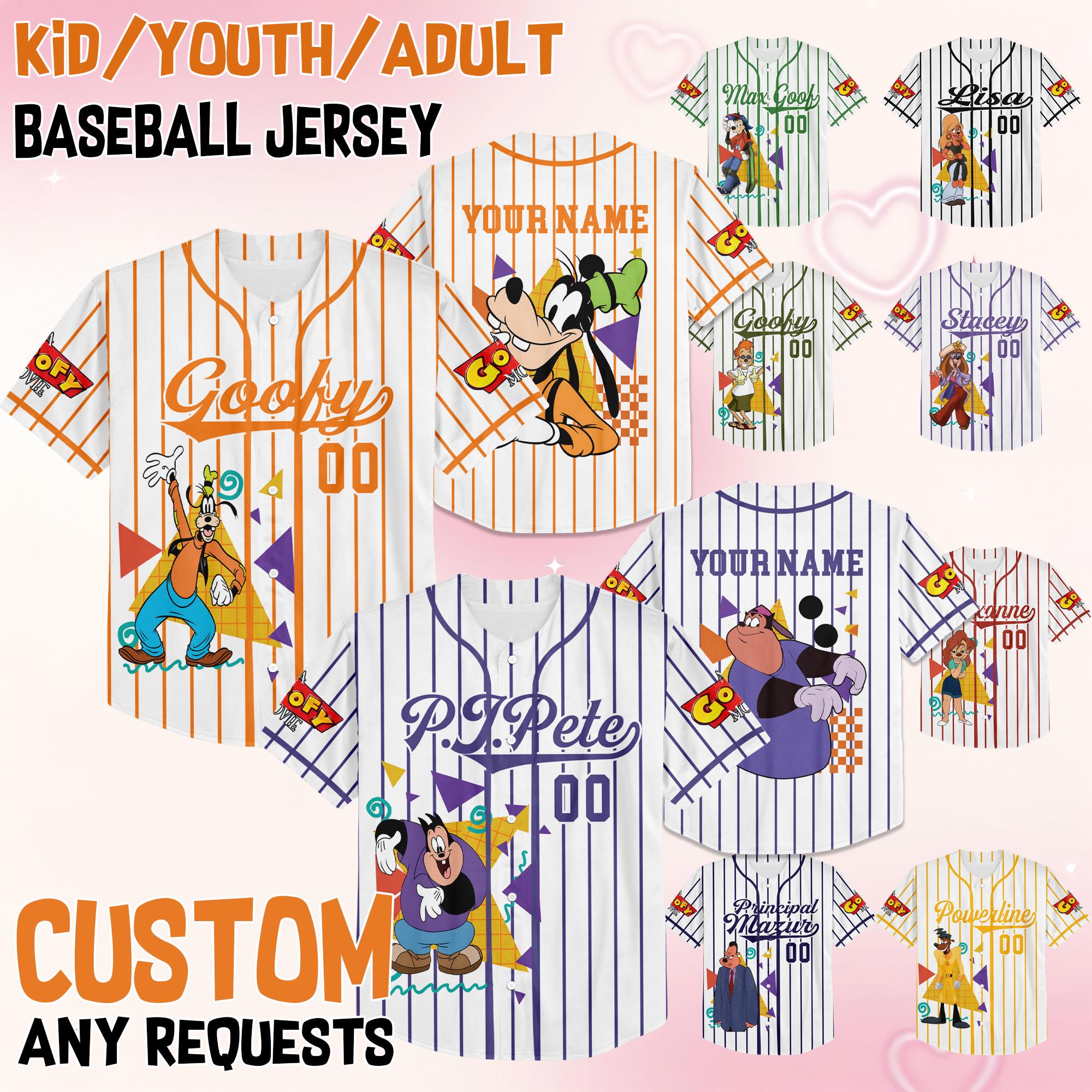 Custom Disney Goofy Movie Matching Jersey, Goofy and Max Goof Jersey, A Goofy Movie Costume Jersey, Disney Trip Jersey, Disney Group Jersey