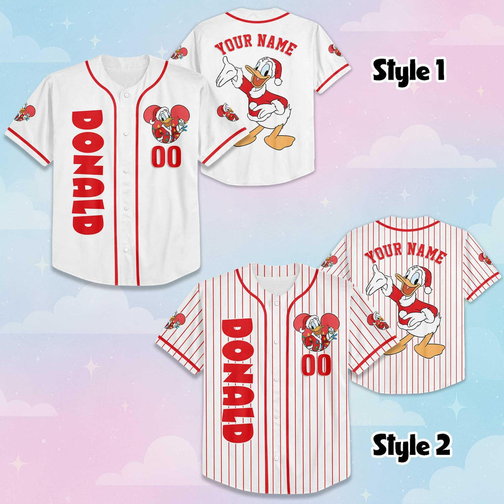 Custom Donald Duck Baseball Jersey, Donald Duck Jersey for Disney Fans, Daisy Duck Jersey, Mickey And Friends Gift