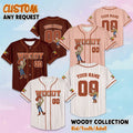 Personalized Woody Baseball Jersey, Disney Toy Story Baseball Shirt, Matching Disney Trip Outfit, Birthday Gift