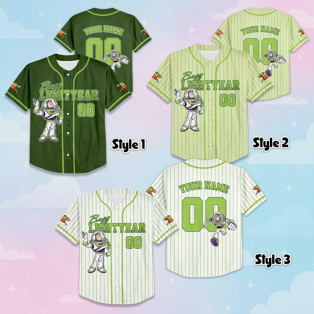 Personalized Buzz Lightyear Baseball Jersey, Disney Toy Story Baseball Shirt, Matching Disney Trip Outfit, Birthday Gift