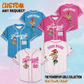 Personalized The Powerpuff Girls Baseball Jersey, The Powerpuff Girls Shirt, Custom Cartoon Family Outfit, Birthday Gift