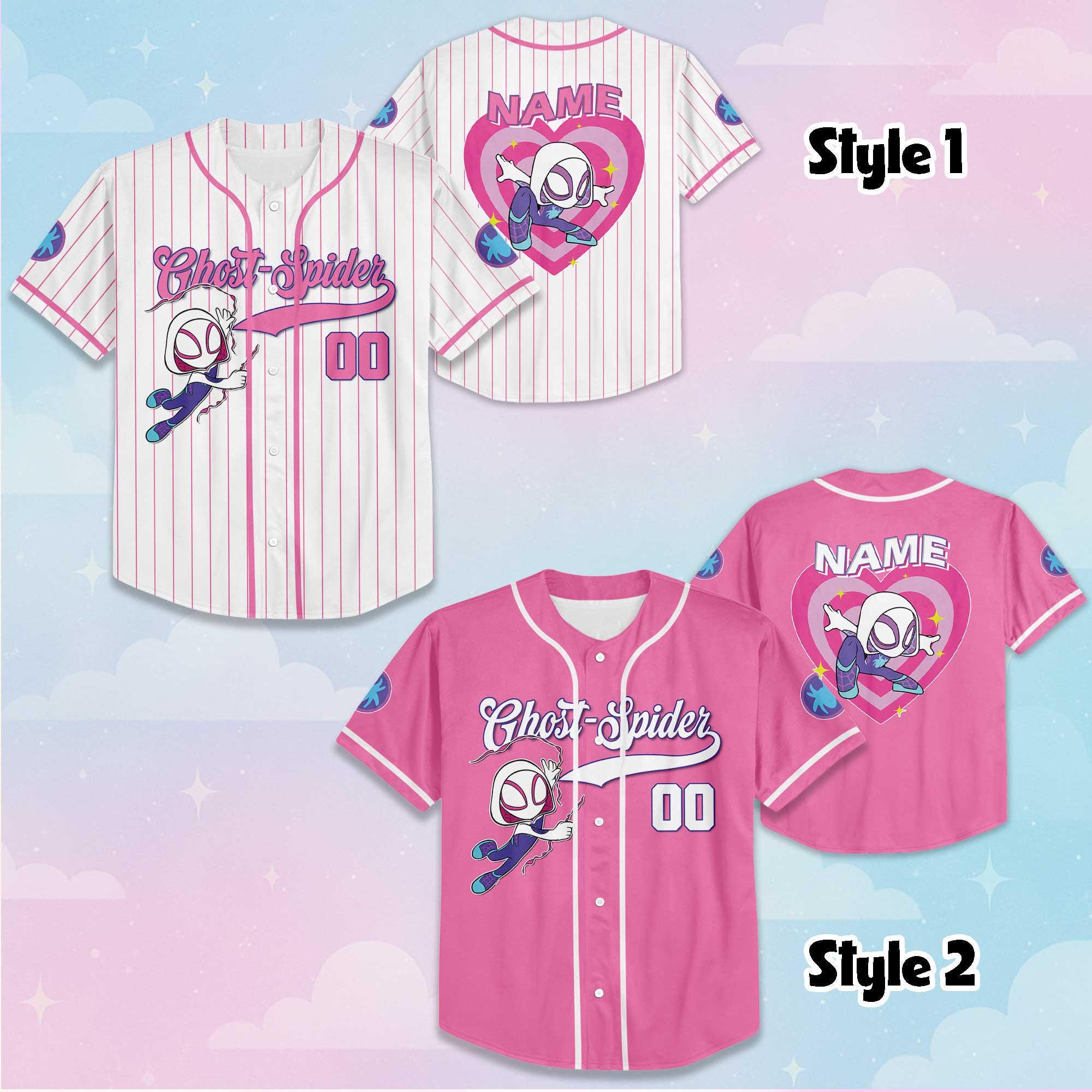 Custom Ghost-Spider Baseball Jersey, Disney Marvel Shirt, Ghost-Spider Outfit, Matching Disney Trip Outfit, Birthday Gift