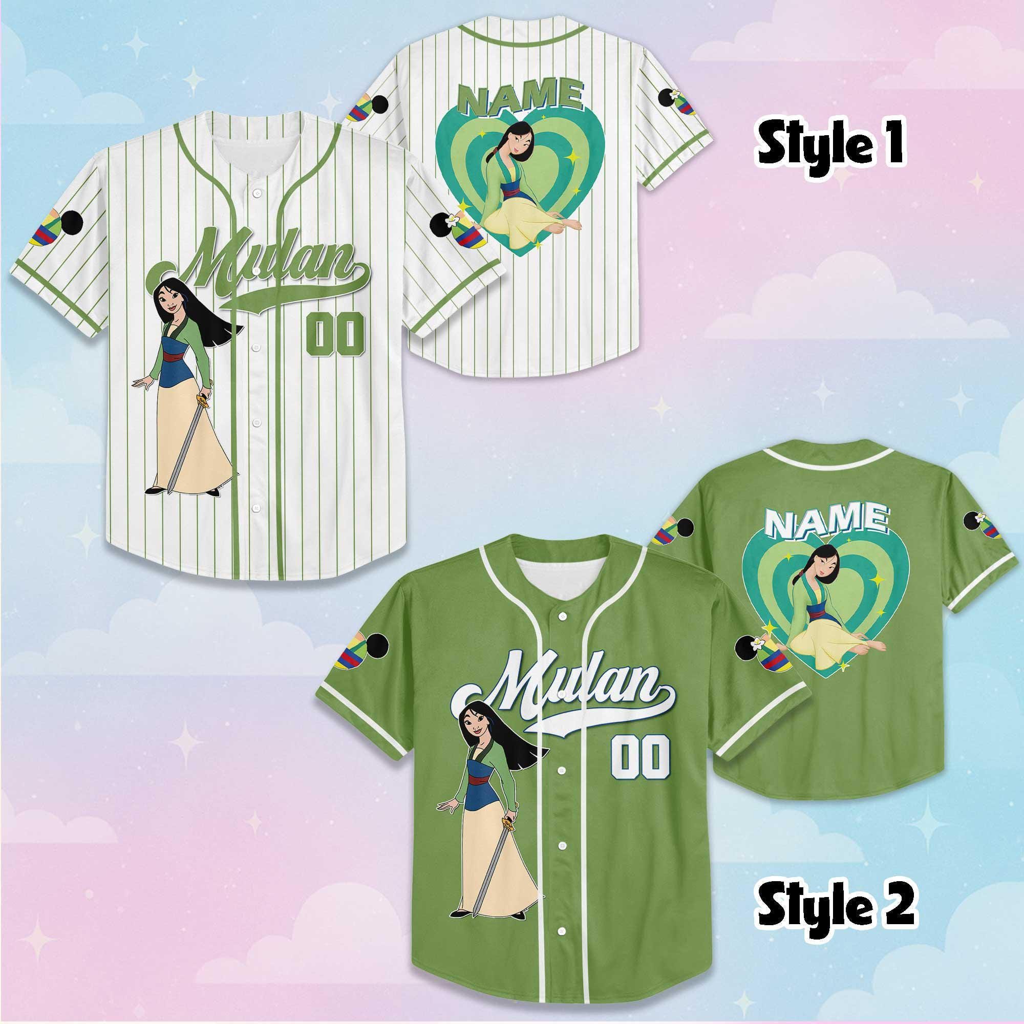 Personalized Mulan Baseball Jersey, Custom Disney Mulan Baseball Shirt, Matching Disney Trip Outfit, Disney Birthday Gift
