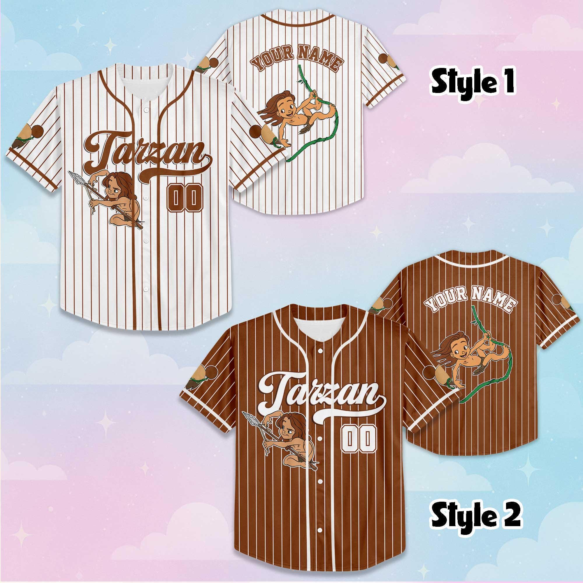 Personalized Tarzan Baseball Jersey, Custom Disney Tarzan Baseball Shirt, Matching Disney Trip Outfit, Disney Birthday Gift