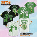 Custom Rex Baseball Jersey, Disney Toy Story Baseball Shirt, Matching Disney Trip Outfit, Disneyland Birthday Gift