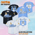 Custom Alice in Wonderland Baseball Jersey, Alice in Wonderland Jersey, Matching Disney Trip Outfit, Disneyland Birthday Gift