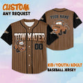 Custom Tow Mater Baseball Jersey, Disney Cars Tow Mater Jersey, Family Matching Outfit, Cute Disney Gift for Kids