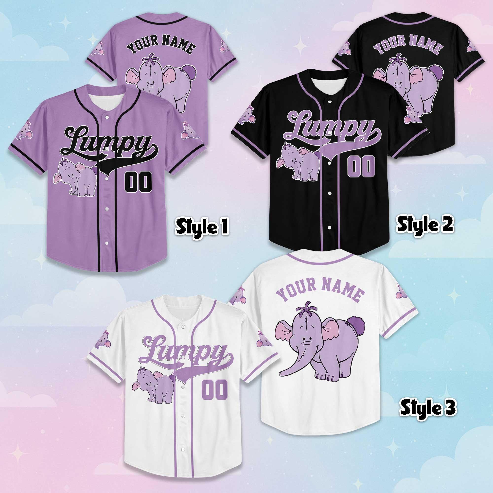 Custom Lumpy Baseball Jersey, Disney Winnie the Pooh Jersey, Personalized Lumpy Shirt, Family Matching Outfit, Birthday Gift Idea