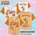 Custom Bambi Baseball Jersey, Disney Bambi Jersey Shirt, Baseball Team Outfit, Disneyland Birthday Gift