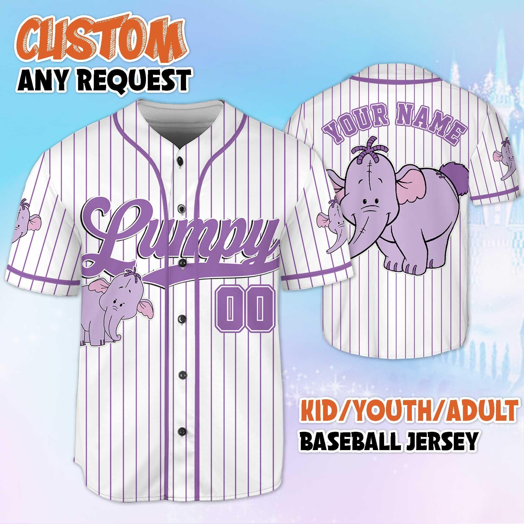 Custom Lumpy Baseball Jersey, Winnie the Pooh Family Outfit