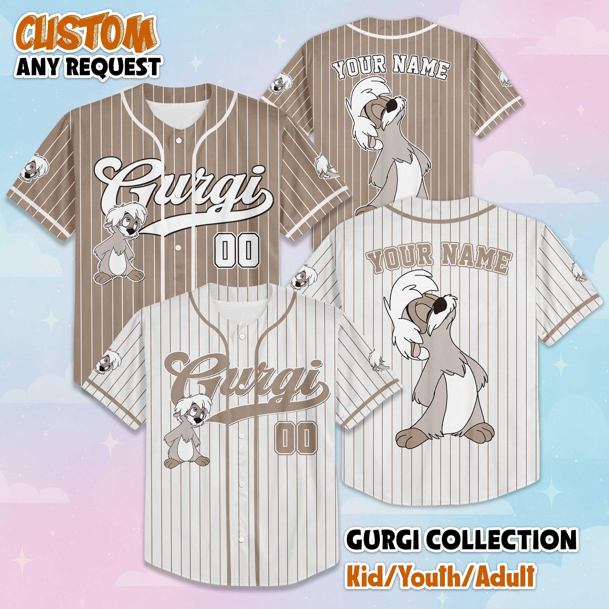 Custom Disney Gurgi Baseball Jersey, Disney The Black Cauldron Jersey, Personalized Gurgi Shirt, Family Matching Outfit